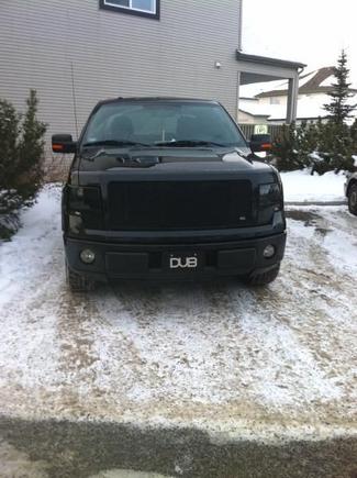 new grill blacked out light covers
