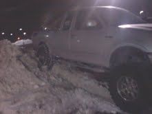 this past winter 2wheel drive reverse snow pile just meesing around trying to see how far i can go lol