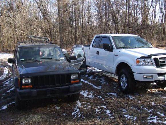 my truck and my friend's jeep