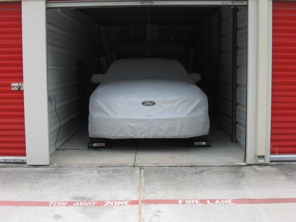 Belle covered and tucked away for some extended storage -- time to give ol' Blue some love!