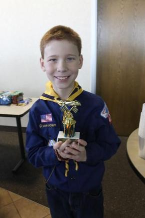 The winner and his trophy.
