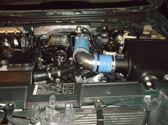 90mm throttle body and 4" silicone intake complete