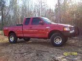 99 F150 cranked torsion bars-305 buckshot mudders on 16x8 mickey thompson classic IIs- custom front bumper replacement-hella lights-new body style emblems-custom FX4 stickers
