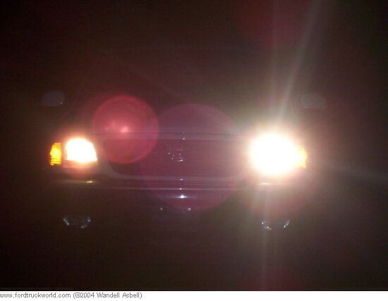 Slyvania Silverstar headlight (on right) vs. the OEM headlight.