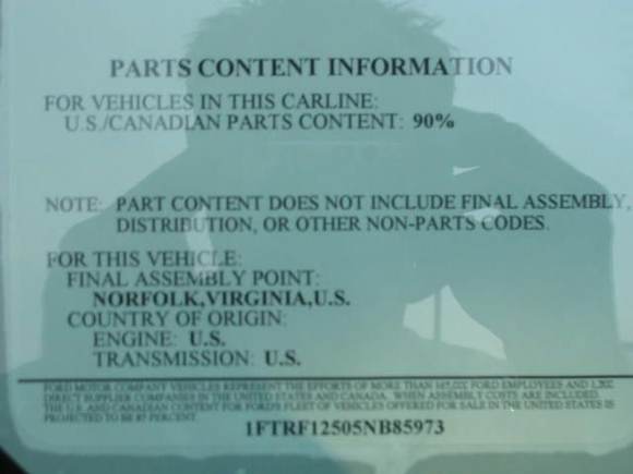 Blue was born at the Norfolk assembly plant.