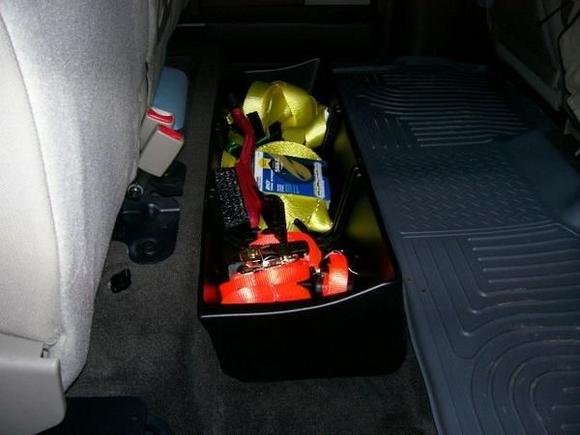 Underseat stoarage installed.