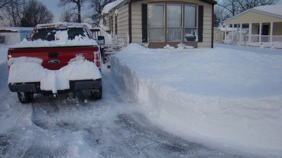 Truck and driveway cut