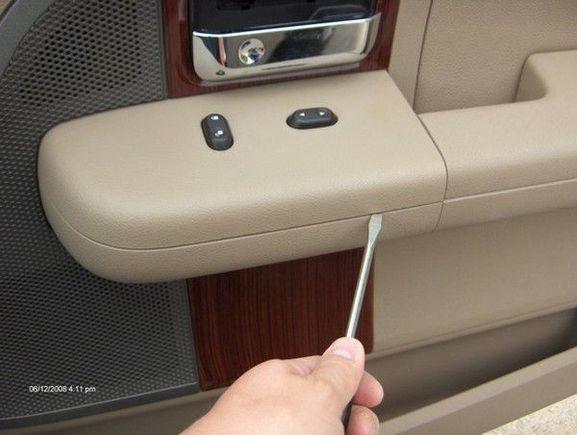 3 - "Pop" off arm rest cover