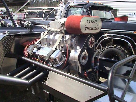 Blown 454 with 25lb's of boost = 900  HP