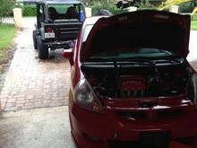 Getting ready to put in the rally lights