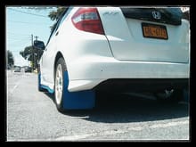 Blue painted rally armor flaps