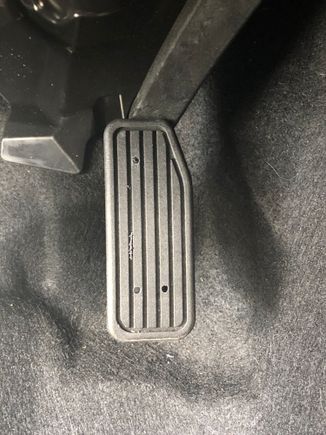 Marked and drilled the gas pedal cover holes. 