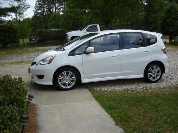 My 2010 Honda Fit Sport &quot;Taffy&quot;.  The pin stripes were on it, when it arrived at the dealership, no charge.  they had to get it at another dealership from over 100 miles away. A/T.