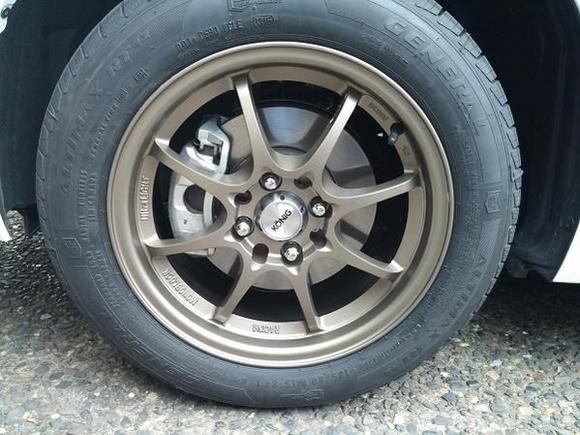New light weight wheels/tire combo.  Also very easy to clean