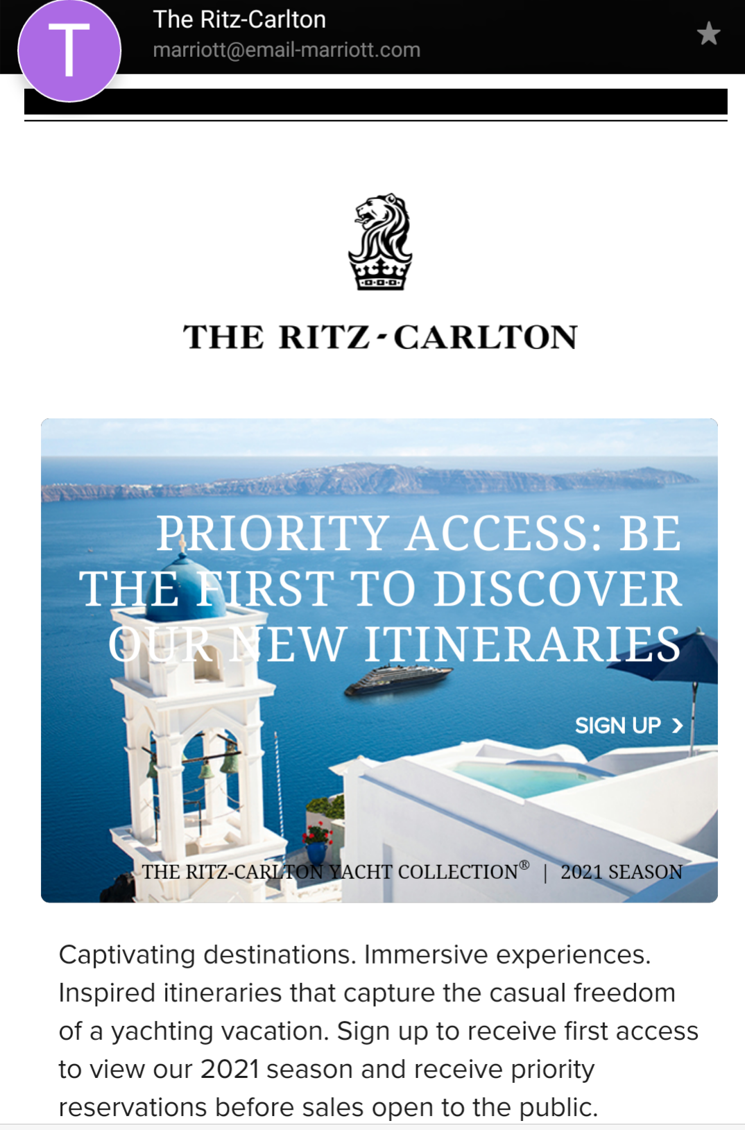The Ritz-Carlton Yacht Collection Joins Marriott Bonvoy
