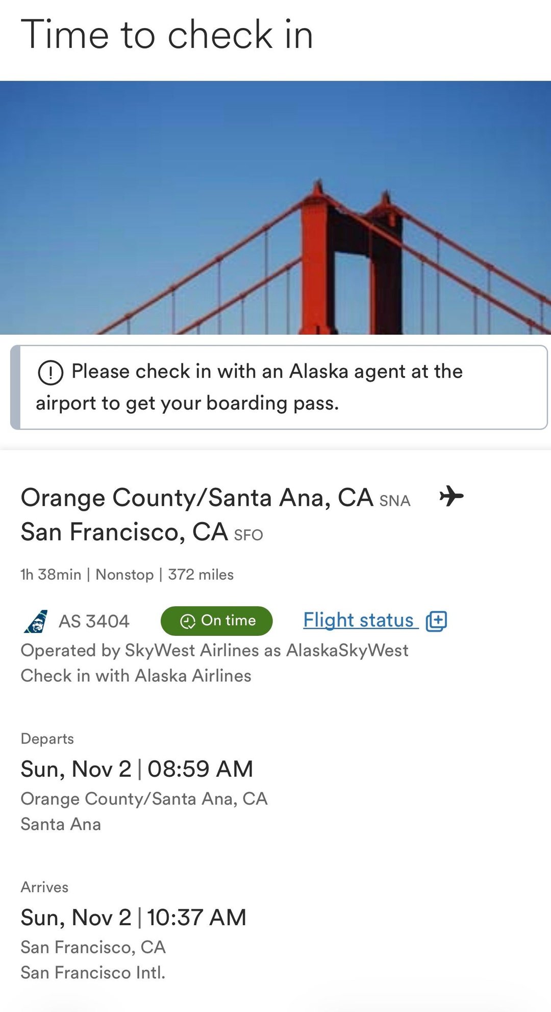 Little Alaska never seems to disappoint. Unable to get a mobile boarding pass and actually have to get a physical boarding pass, which I have not done for many years, at the check in desk. Go Alaska !
