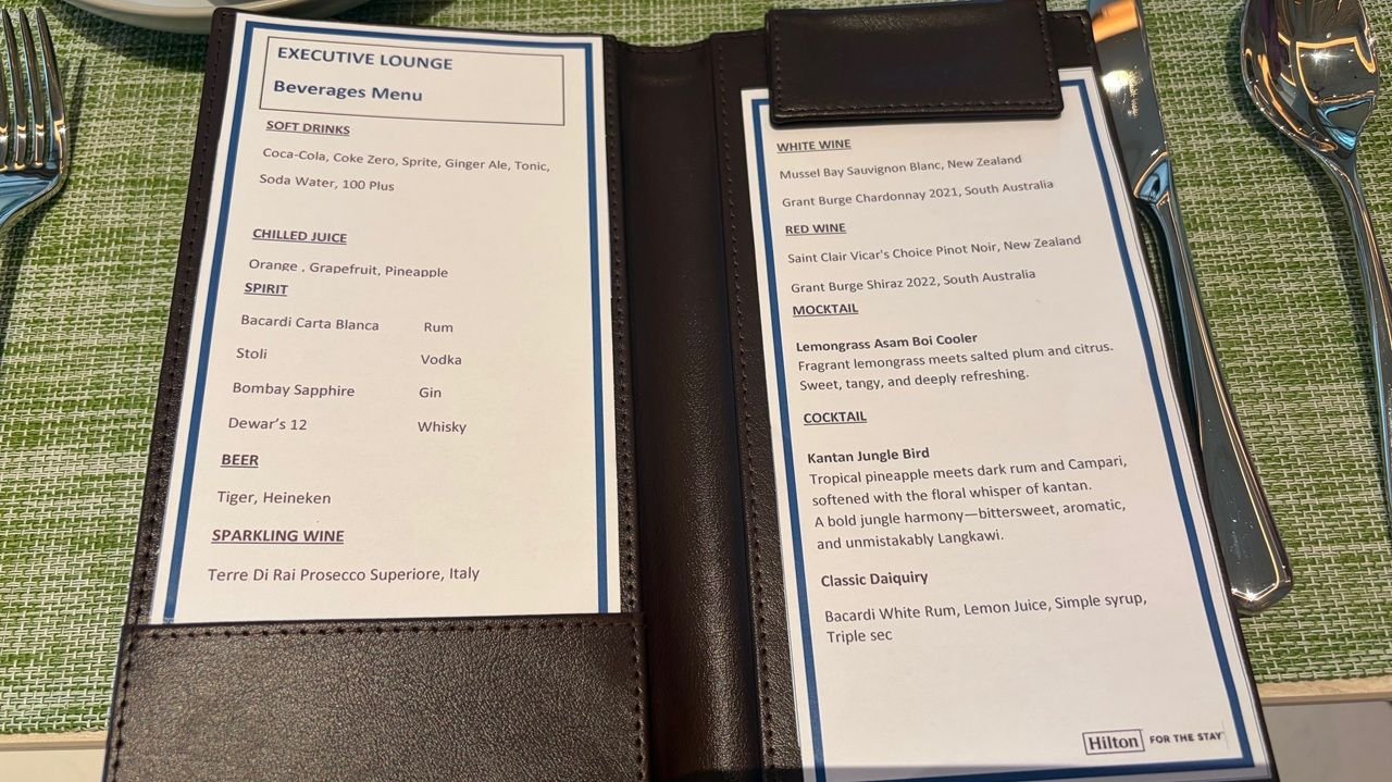 Happy Hour drinks list (5-6:30pm)