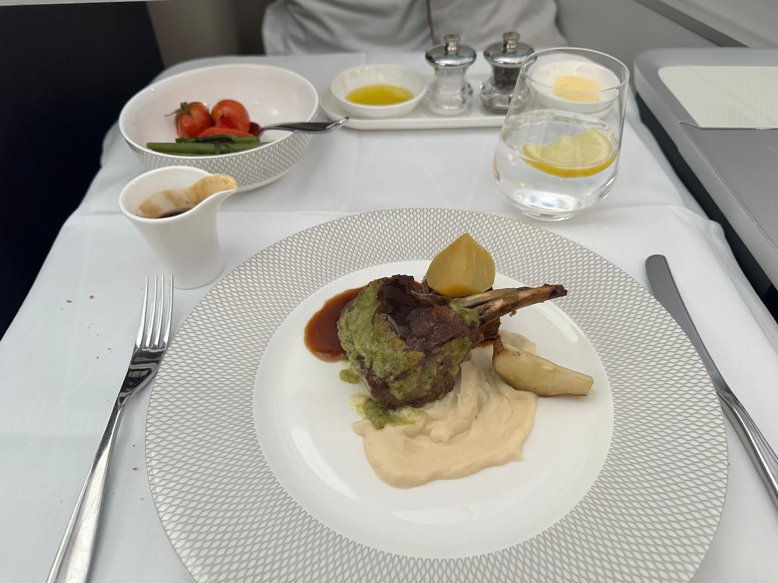 Lamb. Overcooked but tasty.