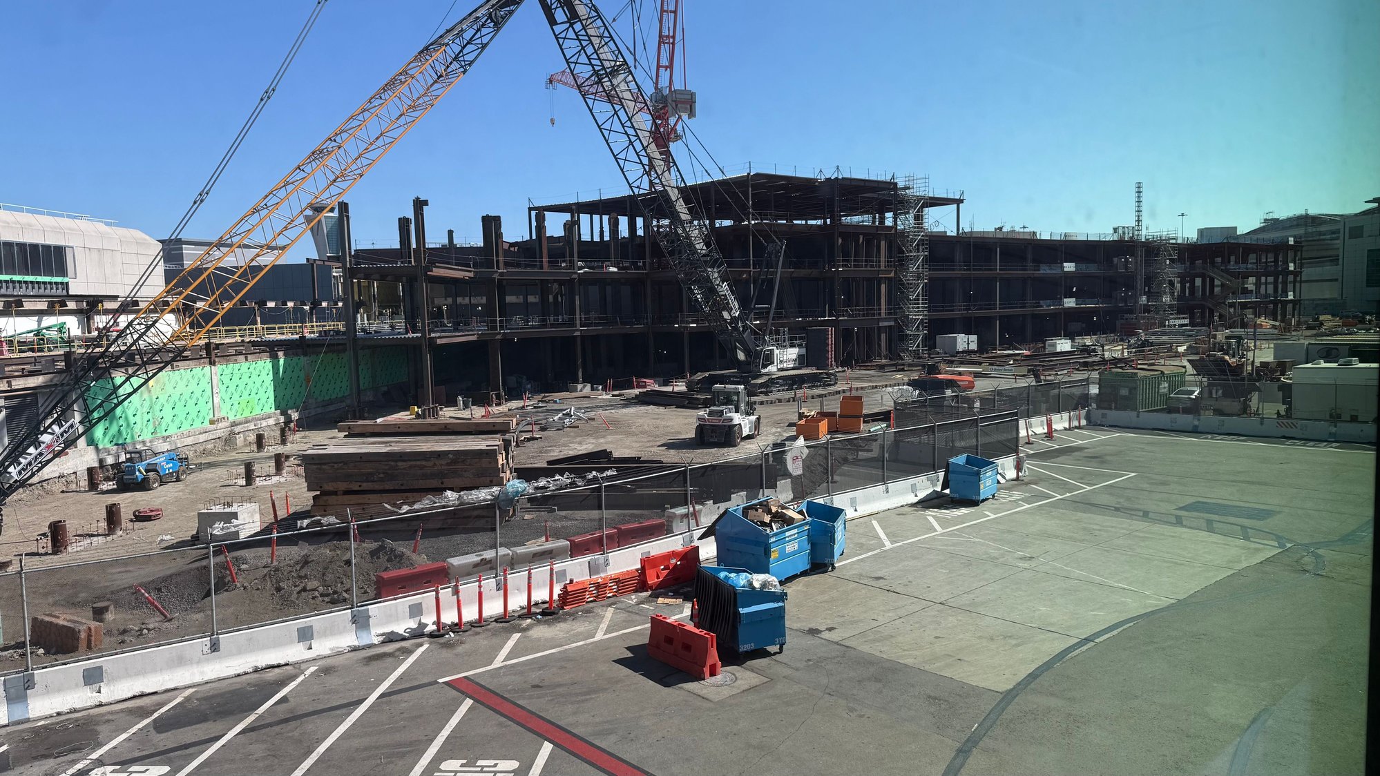 FG view - the photo doesnt convey the height of the new construction