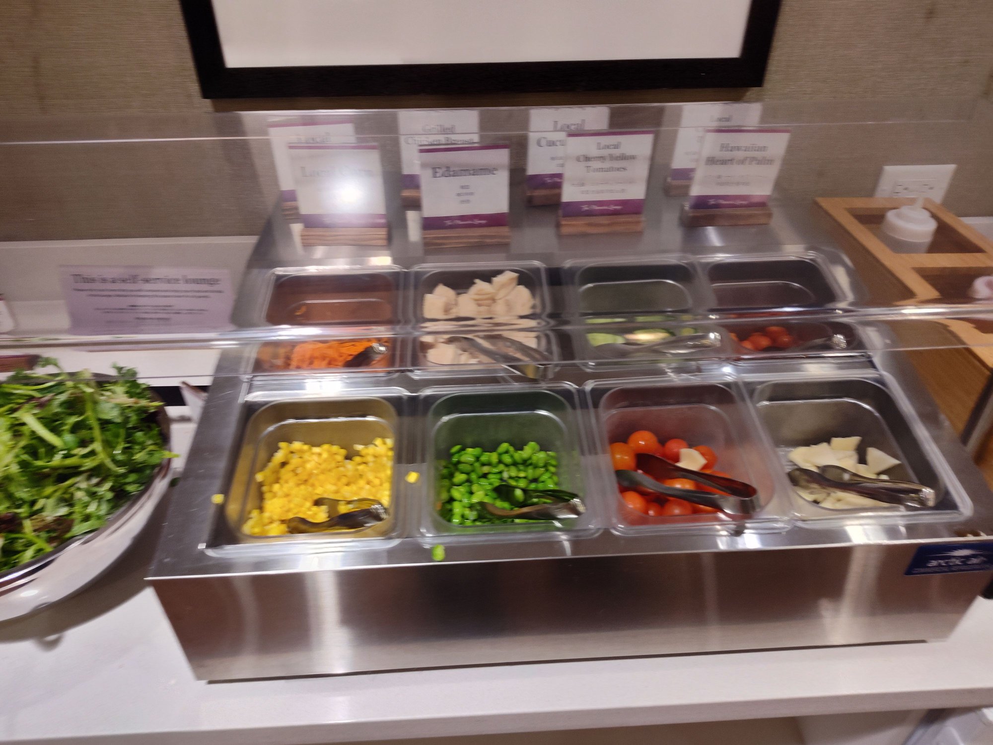 Salad bar. Great looking dressings too.