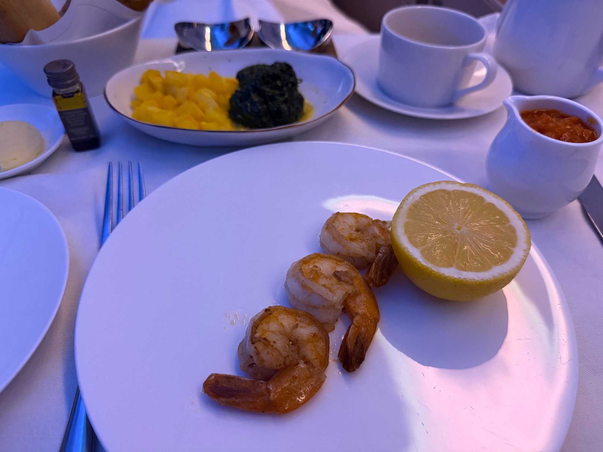 Mediterranean Shrimp - slightly overcooked but good flavor