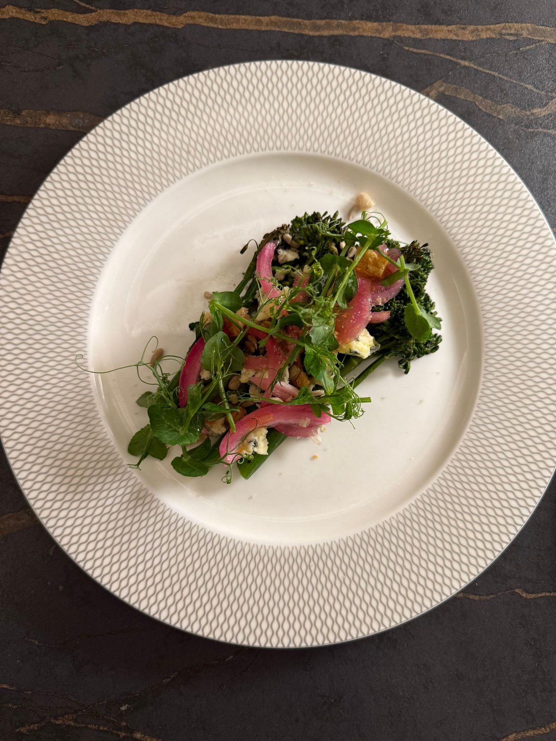 Broccoli - the usual dumping of pea shoots (ccr signature for the last five years) and picked onions (the 2025 theme) is doubly pointless but ok otherwise. 