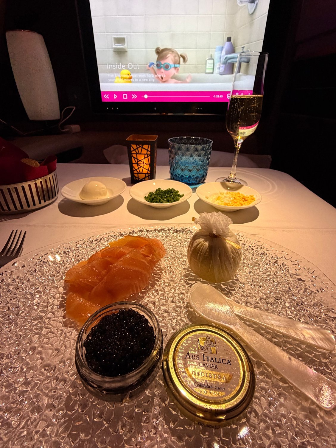 Caviar - salmon was excellent 