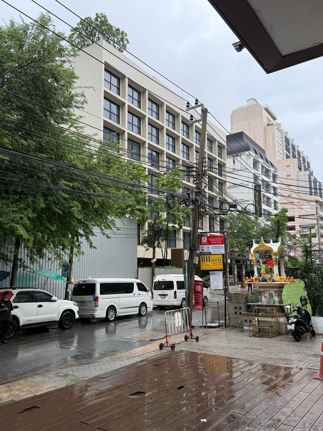 outside of the hotel