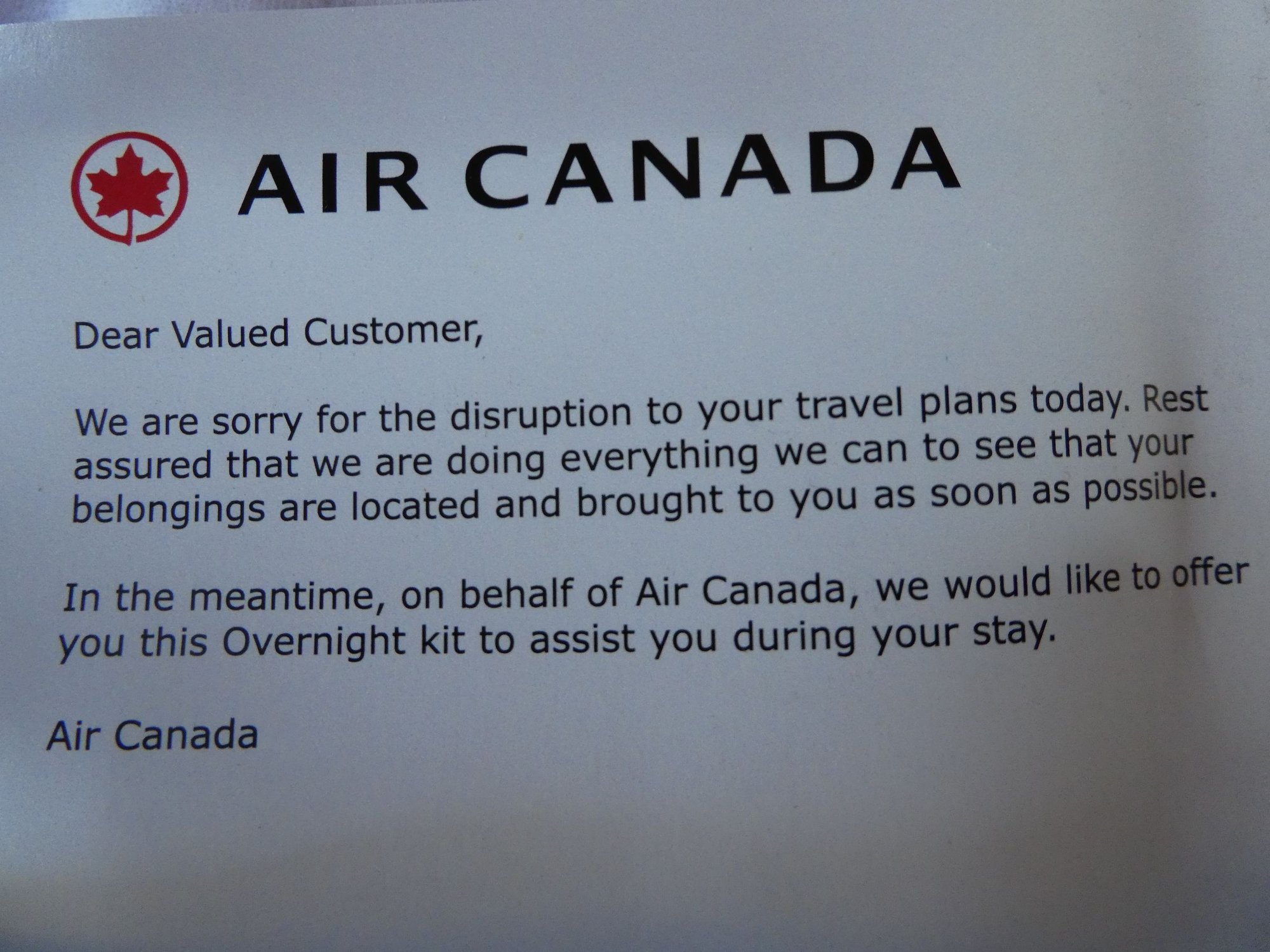 Luggage Air Canada Lost Baggage Status Flight Delay Air Canada