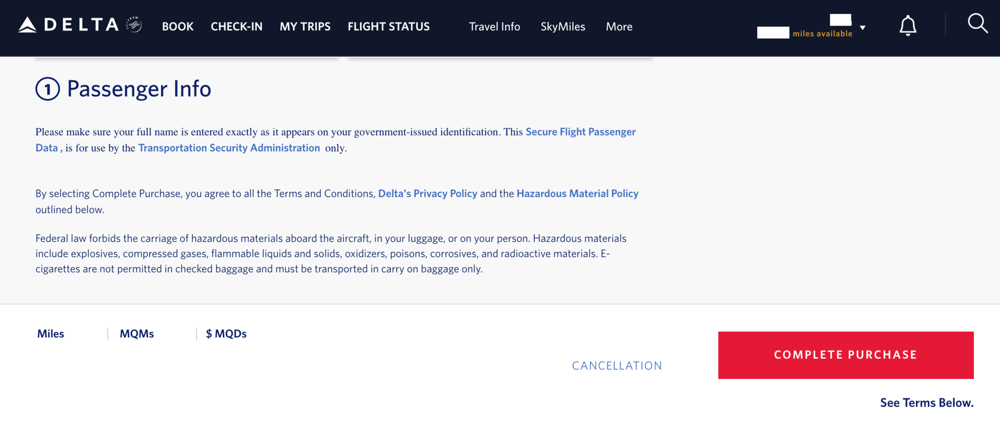 delta checked baggage liquids