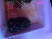 delicious two-bite blackberry in the salad — size matters!