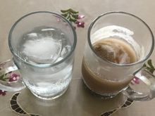 Iced water & iced latte 
