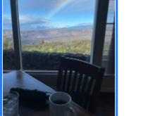 The restaurants have crater views.
