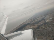 Approaching Amsterdam and the Dutch coast