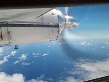 In the air, we had seats 4AB in the very back