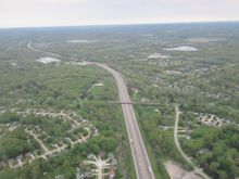 Ohio Turnpike during latter part of descent into CLE