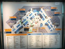 Route in green from Sheraton to unguarded elevator taking you to departures T3