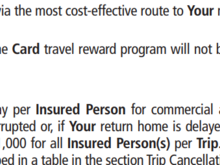 TD Aeroplan Visa Infinite insurance policy.