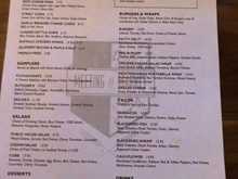 Typical Pub Menu