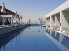 Roof top pool ( when swimming you are looking towards the Dubai frame and burj Khalifa)