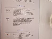 The new wine list. I like the Gosset better than the Pommery, which was offered in November.