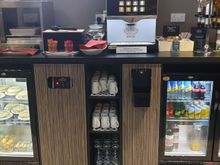 Compact food and drinks selection