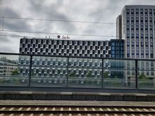 The place we stayed at the first night - would have been a railfan's delight had we got an upper floor room facing the train station *shrug*
