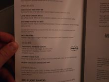English menu