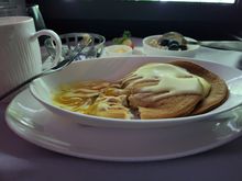 Buttermilk Pancakes - these were disappointing, dried out round the edges and not enough sauce to cover them.   