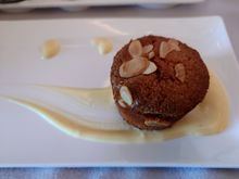 Sour cherry and almond pudding 