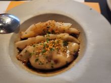 Tofu and butternut squash dumplings