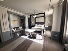 Junior Suite, note seating area, and table with hole in it