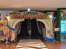 At the Midland square building they had a christmas tree on the Zootopia 2 movie newly released. This was the escalators going up to  the cinema level