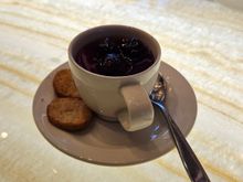 White Chocolate Panacotta, Cherries & Sable Biscuit.